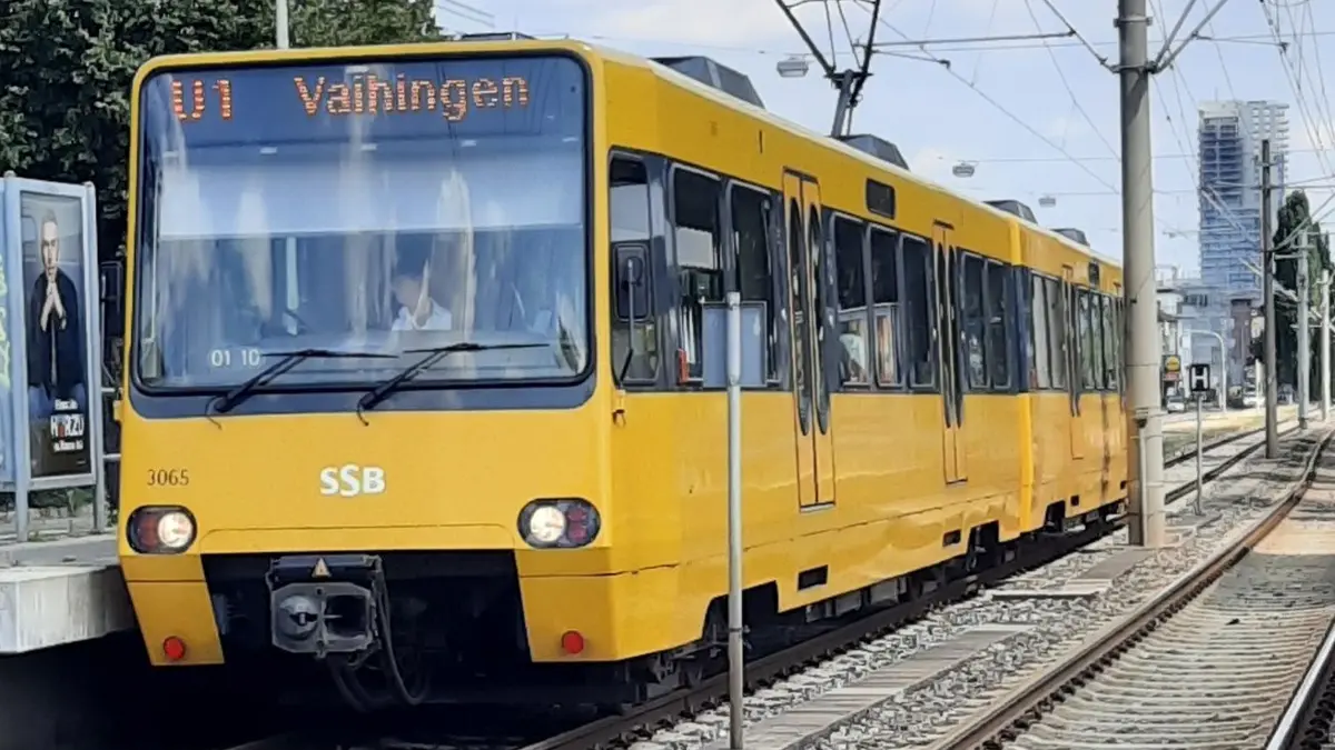 Fellbach. Stadtbahn. Linie U1. Haltestelle Höhenstraße.