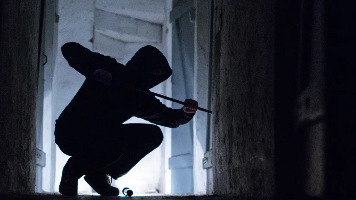 Einbruch in Göppingen: Fensterscheibe zerbrochen und Tresor gestohlen. (Symbolbild)
ILLUSTRATION - 08.10.2016, Baden-Württemberg, Rottweil: Ein fiktiver Einbrecher hebelt mit einem Brecheisen eine Tür im Keller eines Wohnhauses auf (gestellte Szene). (zu dpa: «Kriminalstatistik Baden-Württemberg» vom 16.03.2018) Foto: Silas Stein/dpa +++ dpa-Bildfunk +++