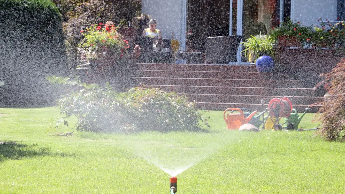 Dürfen wir künftig im Sommer noch unsere Gärten wässern? Brandenburg entwickelt jetzt eine Strategie für dürre Zeiten.
Zum Themendienst-Bericht von Katja Fischer vom 20. Juni 2019: Ideal ist das Rasen-Sprengen am Morgen. Dann verdunstet nicht so viel Feuchtigkeit, und der Rasen kommt gut über den Tag.