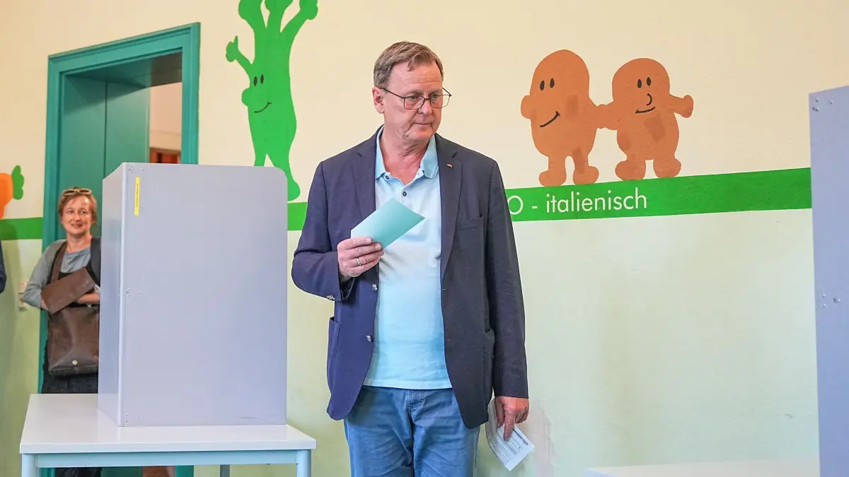 Landtagswahl in Thüringen - Stimmabgabe Ramelow