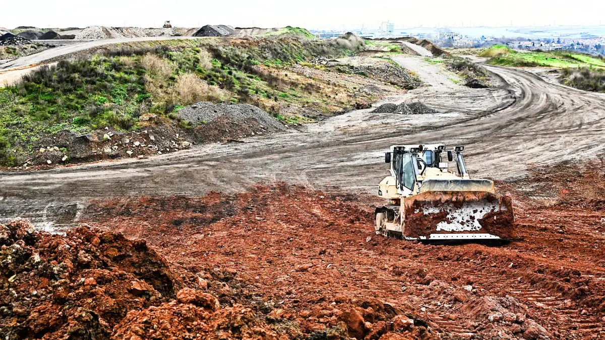 Schwieberdingen AVL Deponie am Froschgraben Eröffnung 1999 ERD und Bauschutt Erste Mineralstoff - Deponie Baden Württemberg