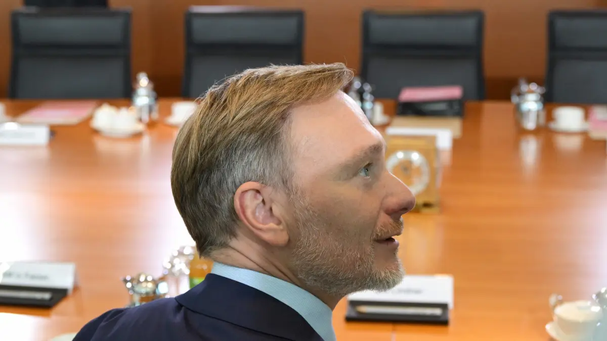 German Finance Minister Christian Lindner takes his seat for the weekly German government cabinet meeting at the Chancellery in Berlin on September 25, 2024. (Photo by Tobias SCHWARZ / AFP)