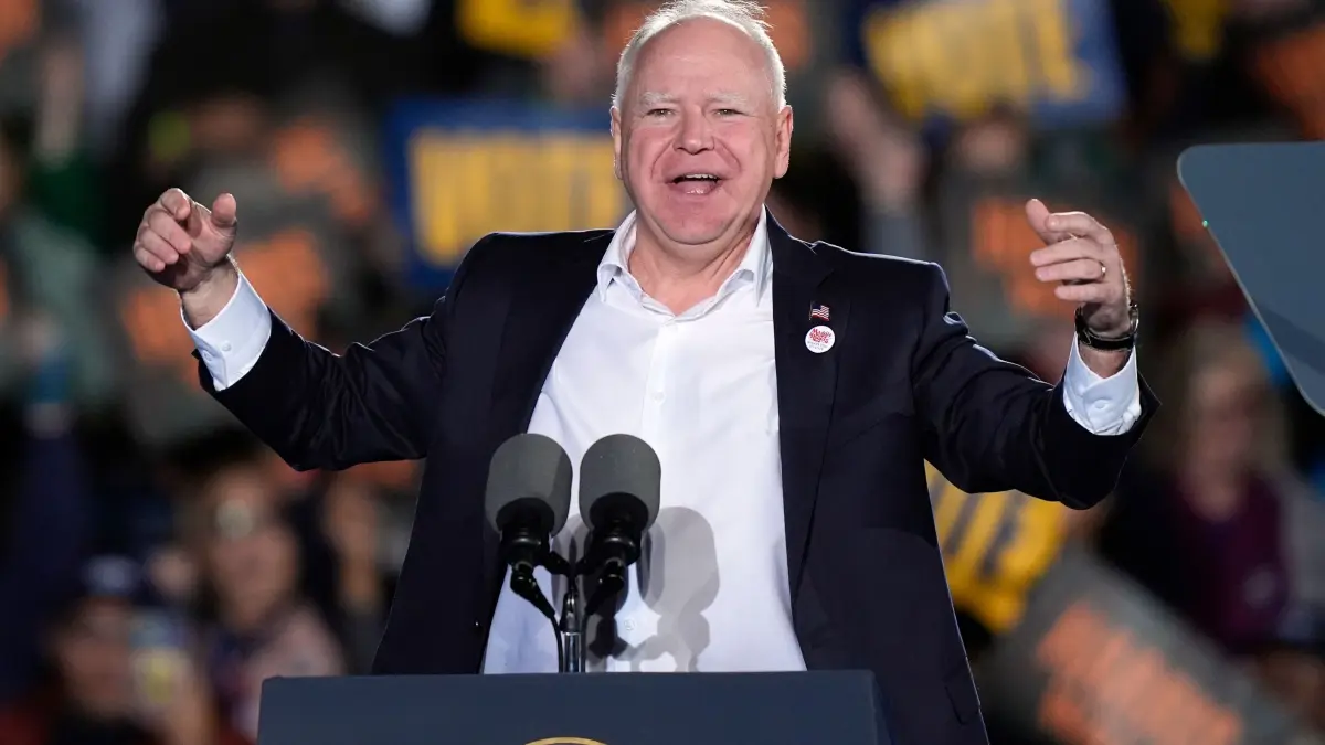 Der demokratische Vizekandidat von Kamala Harris.