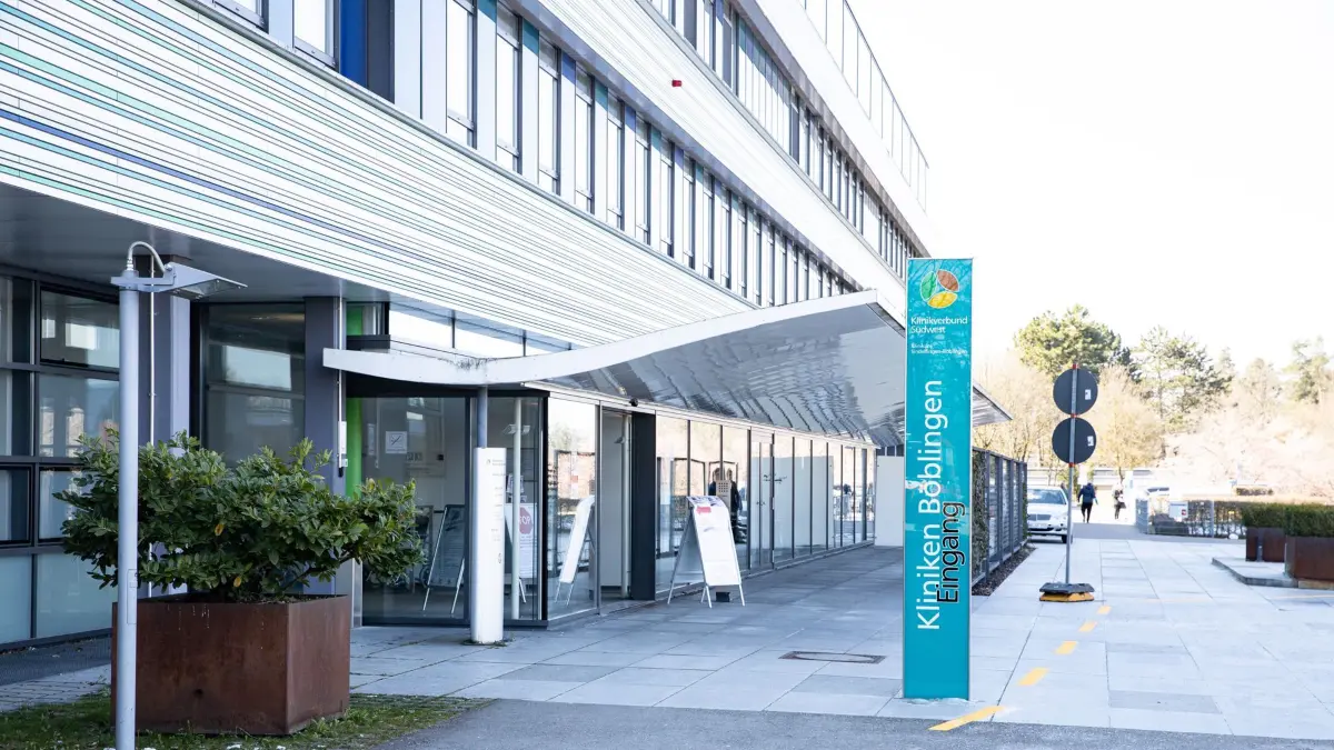 Kreiskrankenhaus Böblingen, Corona, Eingang