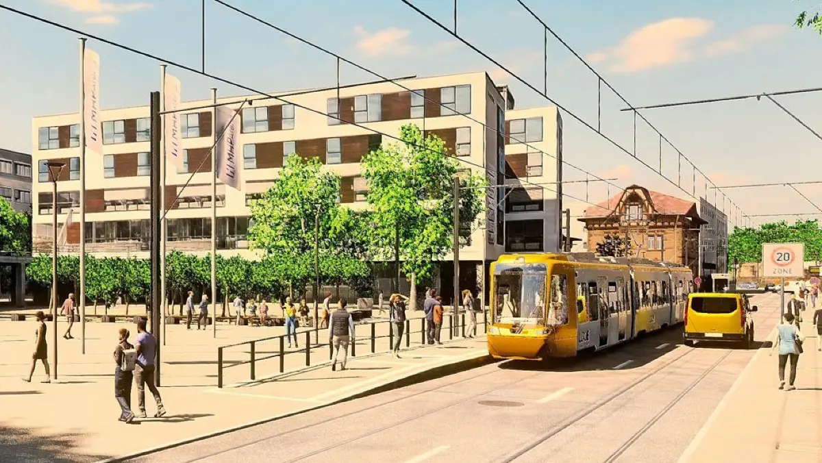 Stadtbahn Kreis Ludwigsburg Lucie Westausgang Bahnhof MHP Arena Ludwigsburg