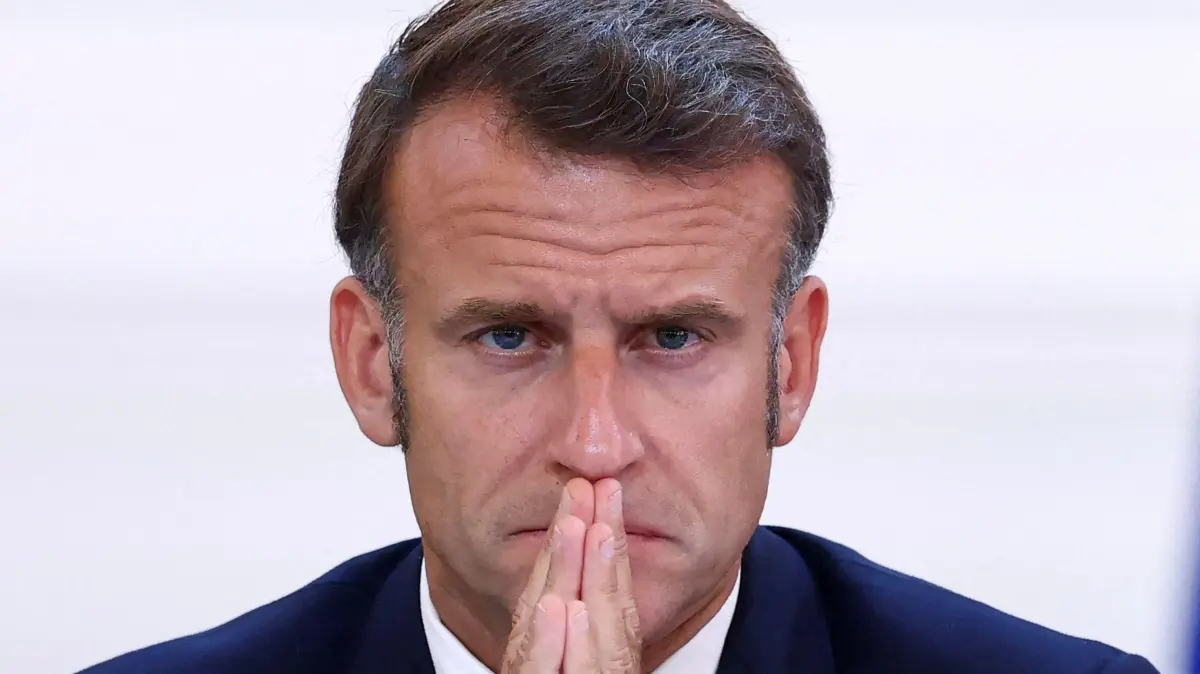 (FILES) French President Emmanuel Macron attends a meeting with New Caledonia's elected officials and state representatives at the Elysee Palace, in Paris on July 12, 2025. France will officially recognize the Palestinian state, the French President Emmanuel Macron announced on July 24, 2025. (Photo by Tom Nicholson / POOL / AFP)