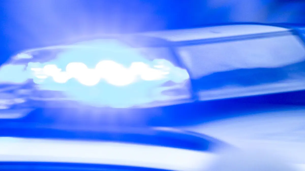 ARCHIV - 10.02.2024, Mecklenburg-Vorpommern, Rostock: Ein Streifenwagen der Polizei ist mit Blaulicht im Einsatz. (zu dpa: «77-Jährige übergibt nach Schockanruf Gold im Millionenwert») Foto: Jens Büttner/dpa +++ dpa-Bildfunk +++