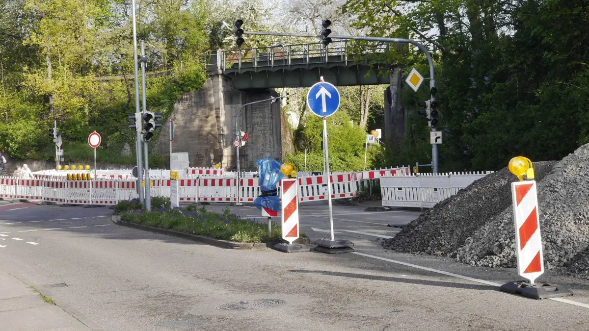 Baustelle August-Bebel-Straße