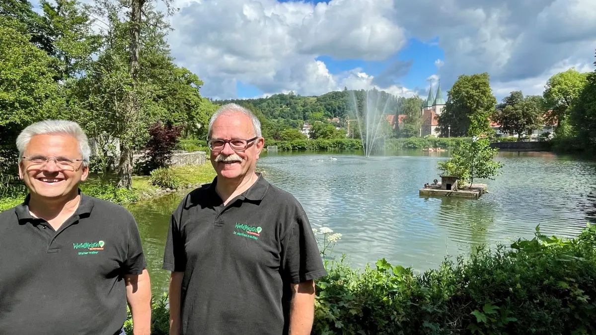 Die beiden WaldMeister Walter Hieber und Manfred Krautter haben den neuen Murrhardter Feenpfad konzipiert.