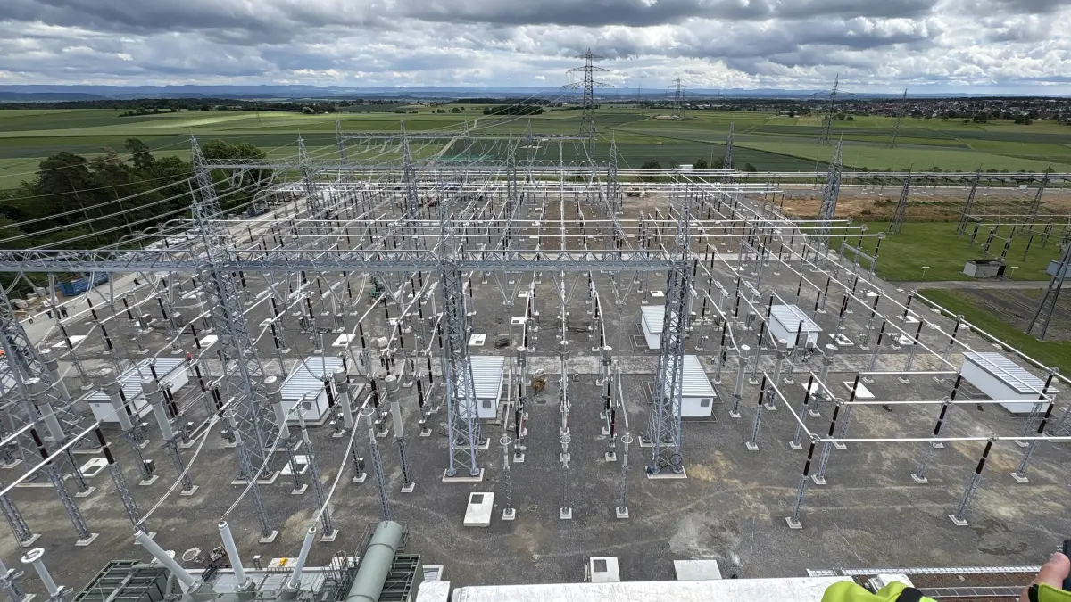 Die neue Schaltanlage im Umspannwerk Jettingen, erster Bauabschnitt