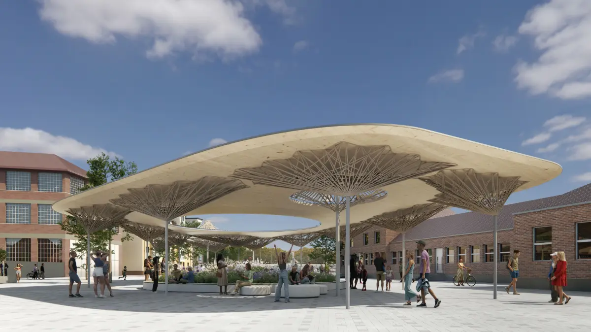 Marga-von-Etzdorf-Platz Stuttgart Bad Cannstatt Rendering