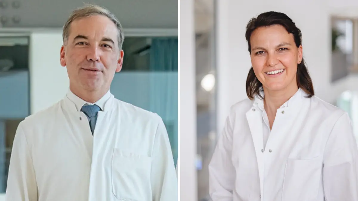 Stabwechsel: Micha Hoyer verlässt die Medius Klinik Ruit, Carina Heinzelmann wird Chefärztin der Klinik für Fuß- und Sprunggelenkchirurgie.