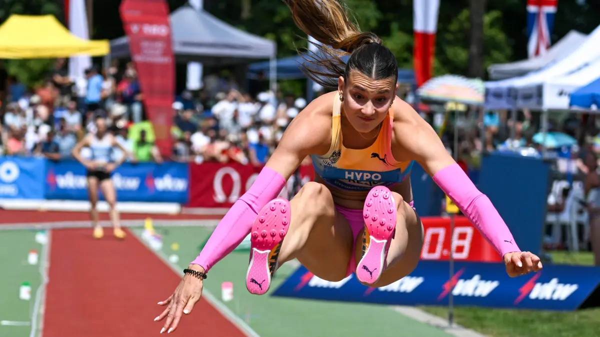 ATHLETICS - Hypomeeting Goetzis 2026 GOETZIS,AUSTRIA,31.MAY.26 - ATHLETICS - World Athletics Combined Events Tour, Hypomeeting, heptathlon, long jump. Image shows Sandrina Sprengel GER. PUBLICATIONxNOTxINxAUTxSUIxSWE GEPAxpictures/xOliverxLerch