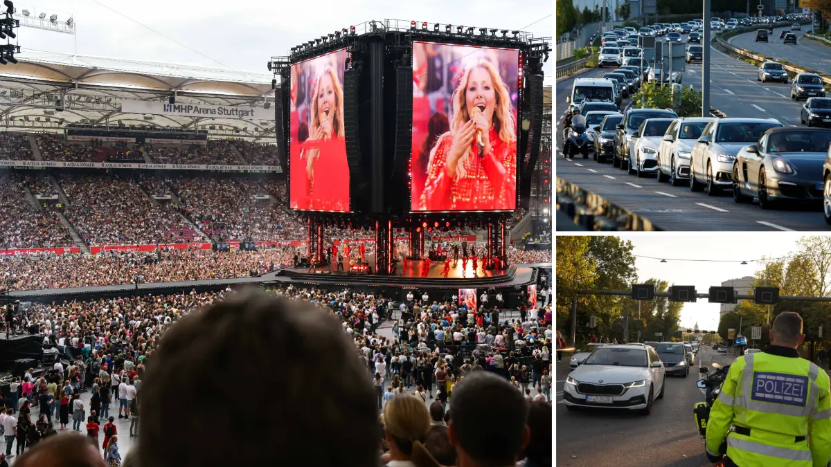 Bei Großveranstaltungen wie dem Konzerte von Helene Fischer bilden sich rund um den Neckarpark lange Staus.