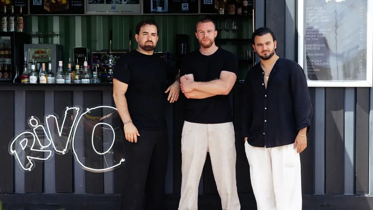 Neue Bar Rivo an der Stresemannstraße am Killesberg: Marcel Batschuri, Valentin Kienel und Rosario Rizza