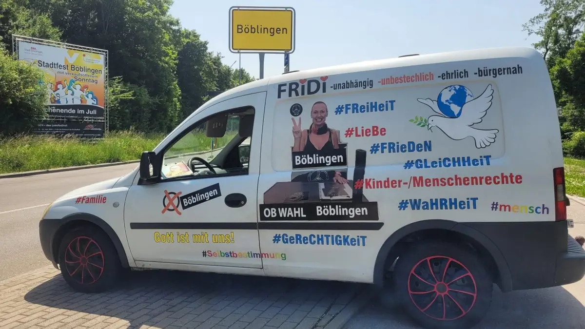 Wahlkampfmobil von Fridi Miller