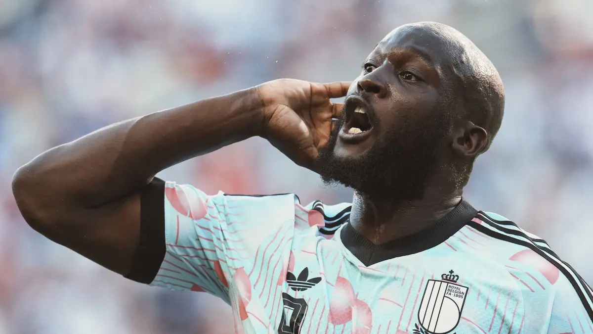 (SP)U.S.-SEATTLE-FOOTBALL-FIFA WORLD CUP-ROUND OF 16-USA VS BEL: 260707 -- SEATTLE, July 7, 2026 -- Romelu Lukaku of Belgium celebrates scoring during the round of 16 match between the United States and Belgium at the 2026 FIFA World Cup, WM, Weltmeisterschaft, Fussball at Seattle Stadium in Seattle, the United States, July 6, 2026. SPU.S.-SEATTLE-FOOTBALL-FIFA WORLD CUP-ROUND OF 16-USA VS BEL XuxChang PUBLICATIONxNOTxINxCHN
