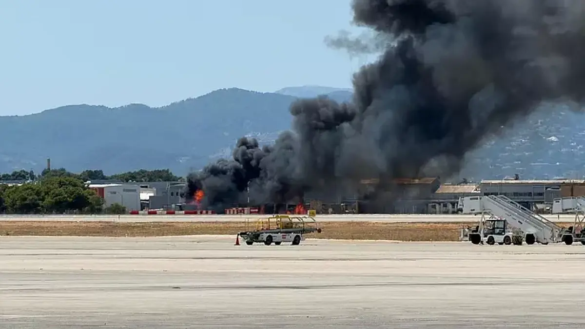 Flughafen-Brand auf Mallorca