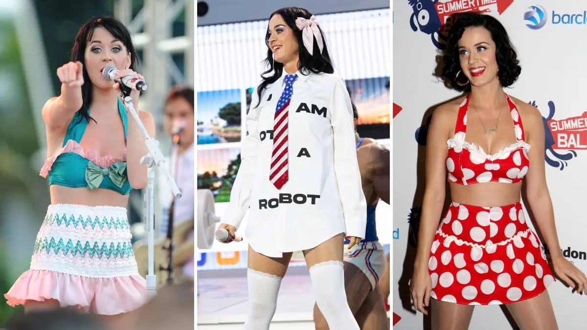 Katy Perry - Outfits gestern, heute