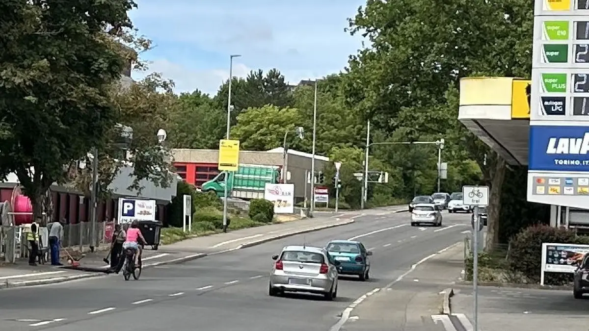 Baustelle auf dem Radweg Schönbuchstraße