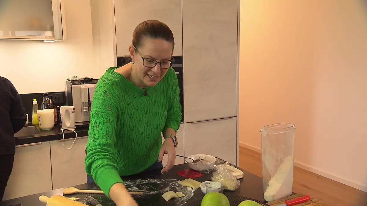 Sabrina bei der Vorbereitung.