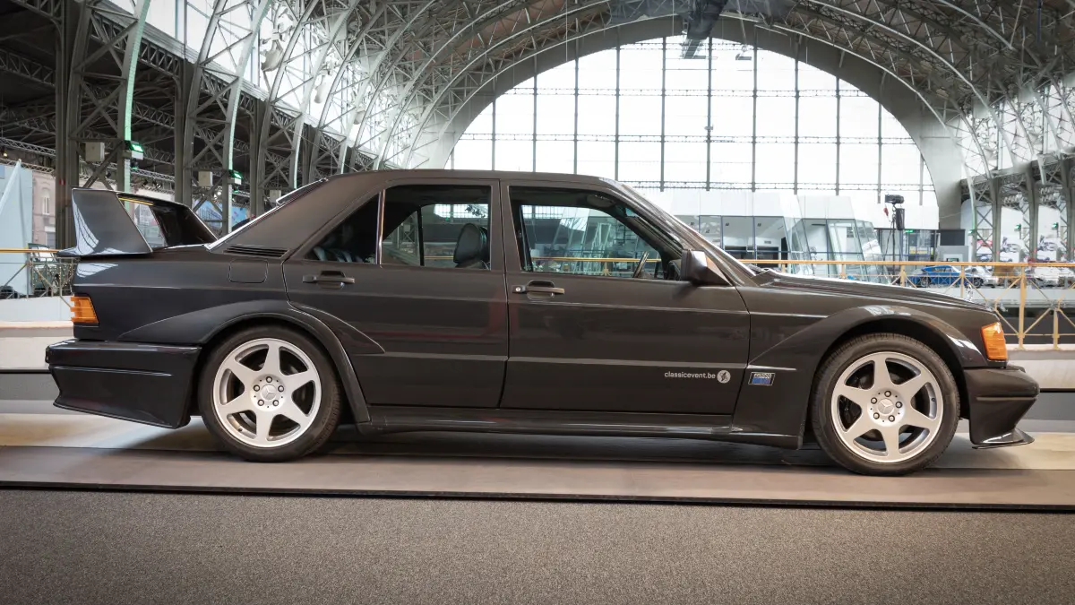 BRUSSELS, BELGIUM-DECEMBER 26, 2022: 1990 Mercedes-Benz 190 E 2.5 16V Evolution II (W201), Evo II