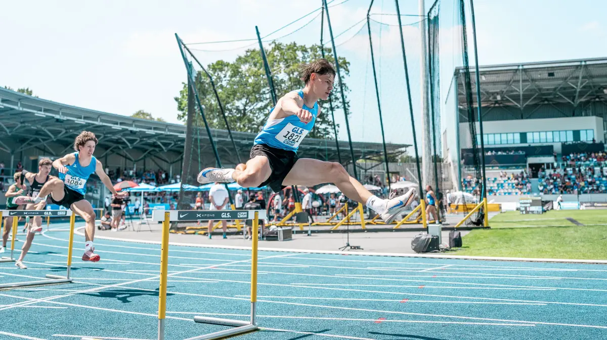 Gartmann Jannis (VfL Sindelfingen, 1821, 400m Huerden Maenner), GER, Leichtathletik, Athletics, Deutsche Meisterschaften U16/U20, Wattenscheid, 11.07.2026,
Foto: Eibner-Pressefoto/Stefan Mayer