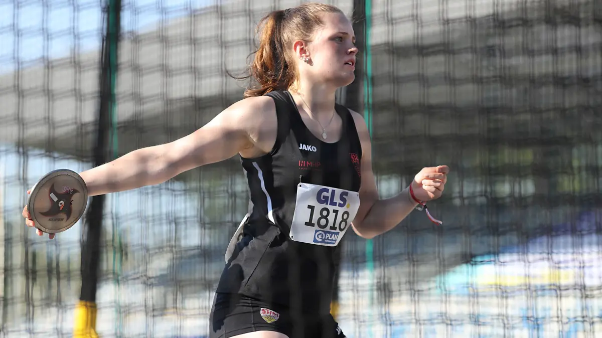 Nr. 1818: Anna-Maria Weber, VfB Stuttgart
Deutsche Leichtathletik-Meisterschaften der Jugend U20 und U16 in Bochum-Wattenscheid (Lohrheidestadion, 10.07.2026)
Fotograf: Ralf Görlitz
Veröffentlichung nur gegen Honorar und Urhebervermerk. Mit der Honorarzahlung wird ein einfaches Nutzungsrecht erworben. Verwendung außerhalb journalistischer Zwecke nur mit ausdrücklicher Zustimmung des Urhebers.