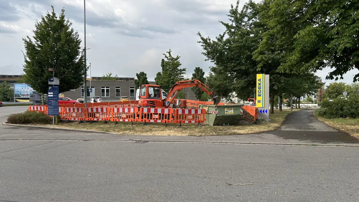 Baustelle am Edeka in Dagersheim