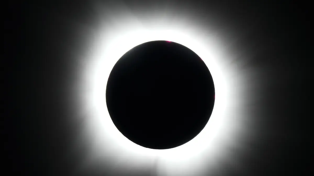 Seltenes Ereignis: Dieses Foto zeigt die weltweit letzte totale Sonnenfinsternis im Jahr 2024, es wurde in Texas aufgenommen.