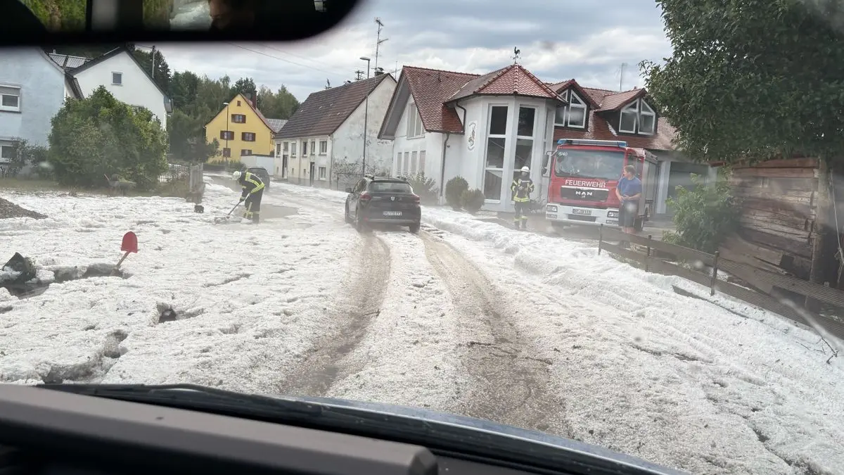 Hagel in Schemmerbert Kreis Biberach