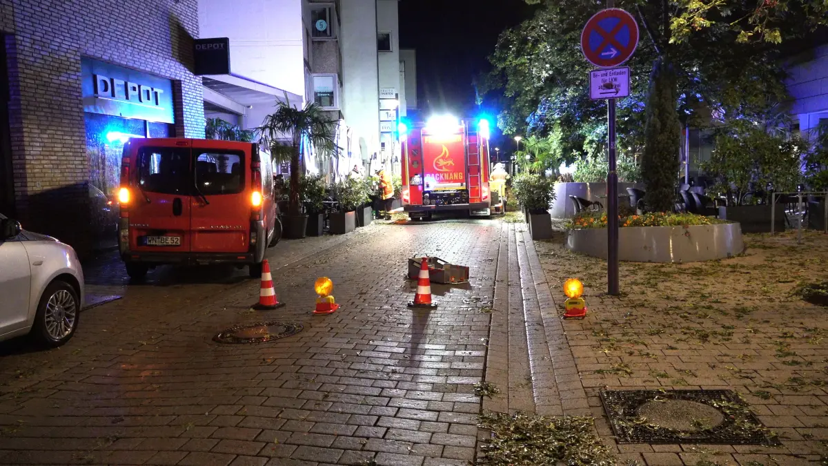 Unwetterzelle über Backnang