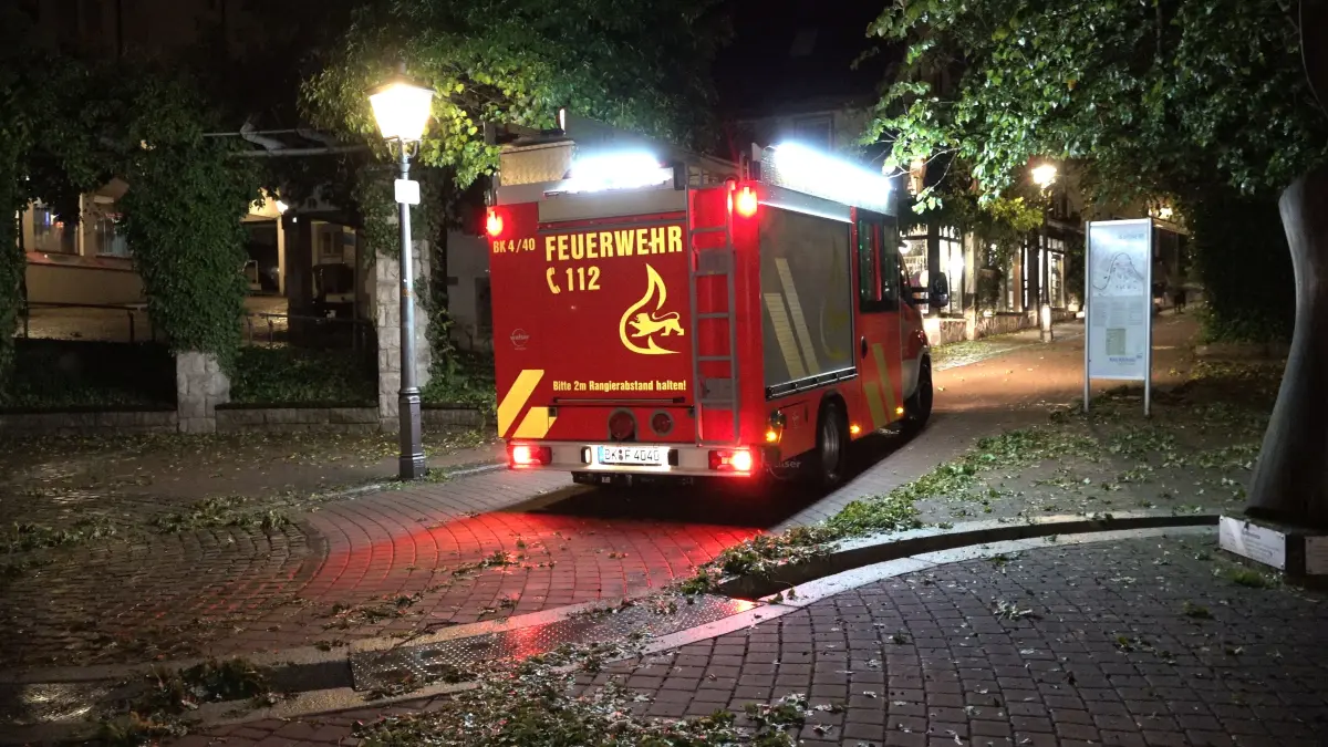 Unwetterzelle über Backnang