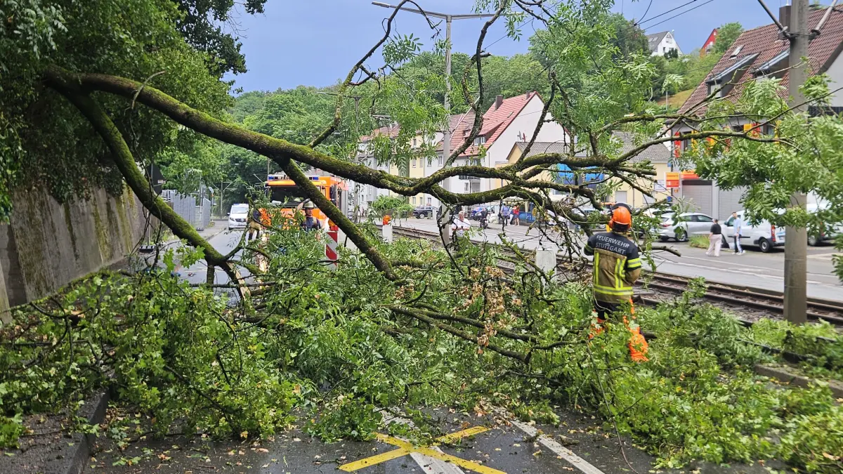 Unwetter Stuttgart Stadtbahn