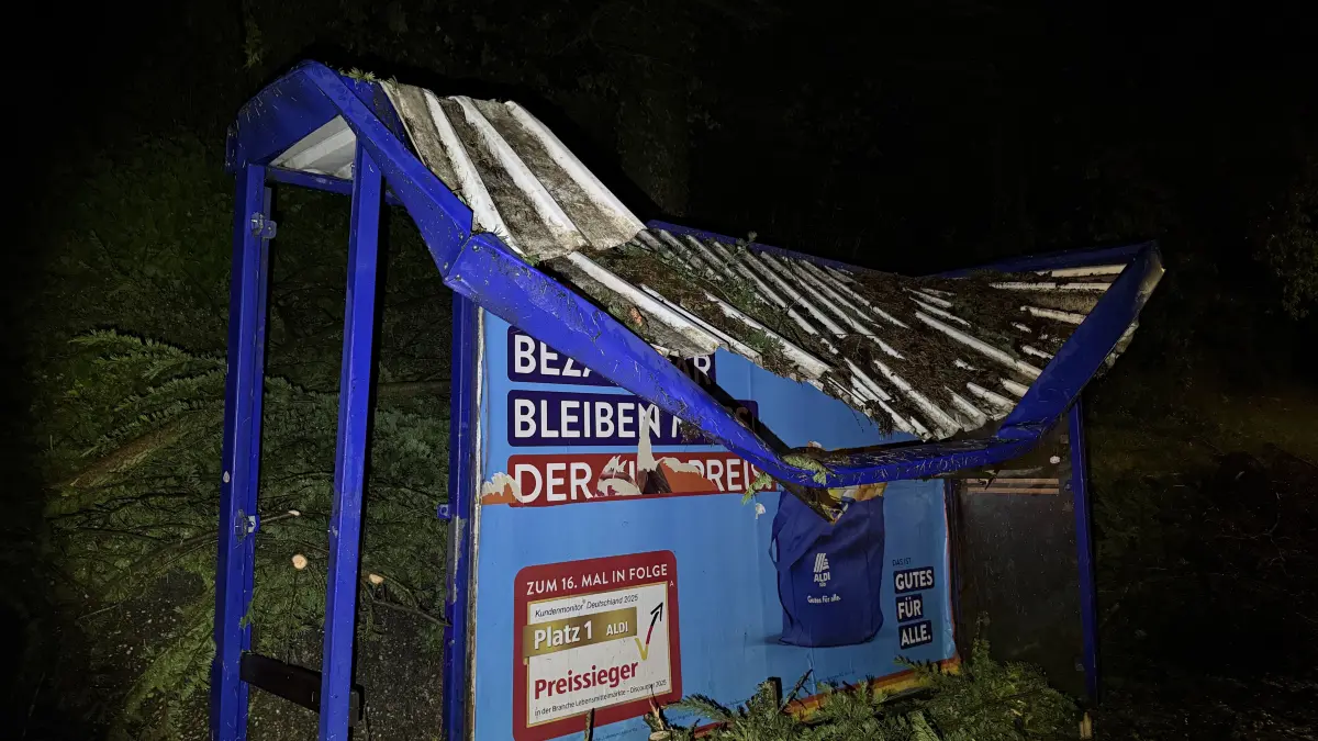 Unwetterzelle über Backnang