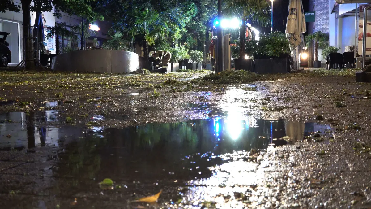 Unwetterzelle über Backnang