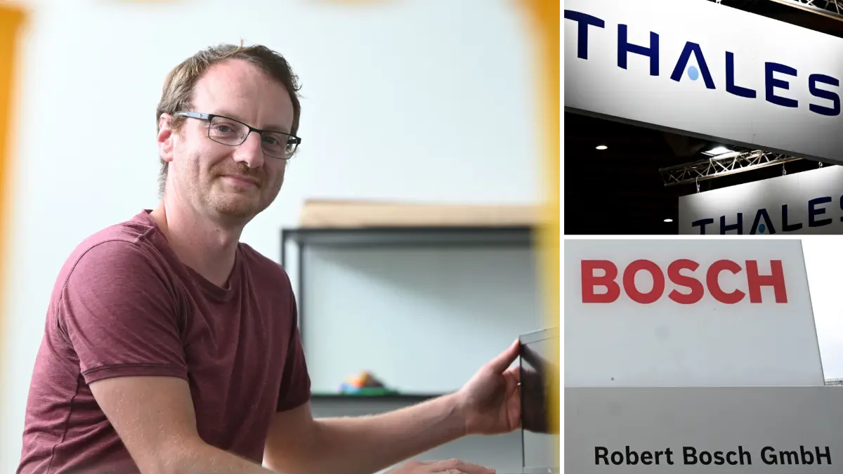 Johannes Scherle zog es im vergangenen Jahr von Bosch zu Thales. In Ditzingen arbeitet er als Softwareentwickler und -manager.