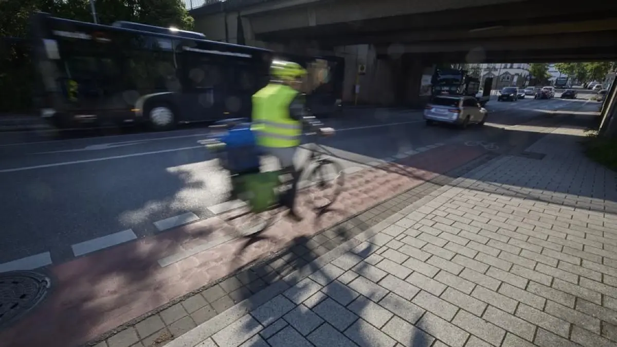 Bahnunterführung Fellbach Einfahrt voin Norden her