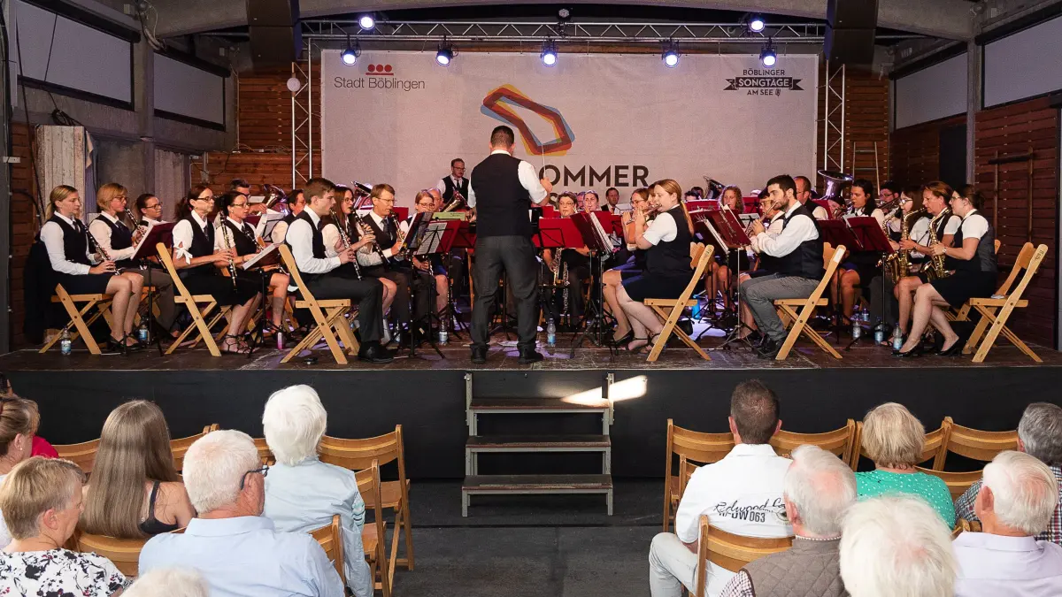 Promenadenkonzerte 2019 Sommer am See Auftritt der Stadtkapelle Boeblingen
, 22.07.2019, Foto: Frank/Eibner-Pressefoto