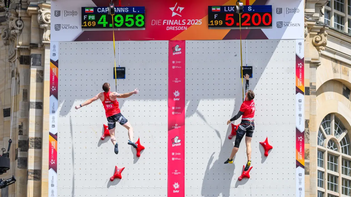 Speed-Klettern bei den Finals 2025.