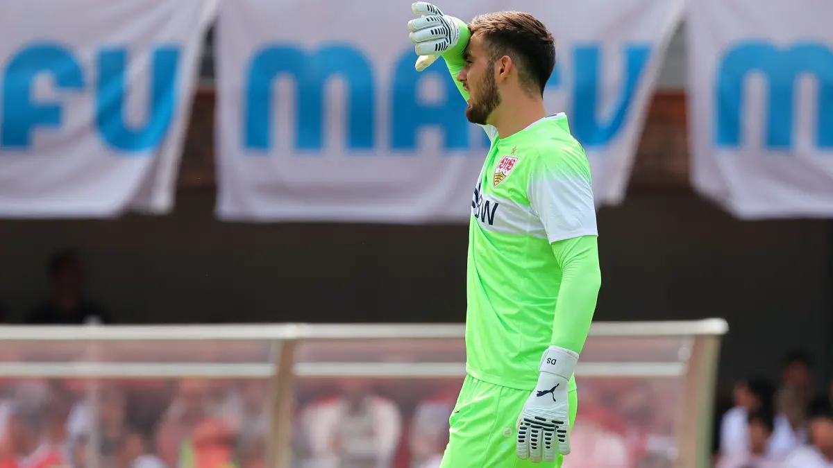 BAU // 19.07.2026, Deutschland, Balingen, Fußball Bundesliga, Saison 2026/2027, Testspiel,
TSG Balingen vs. VfB Stuttgart, Dennis Seimen (VfB)