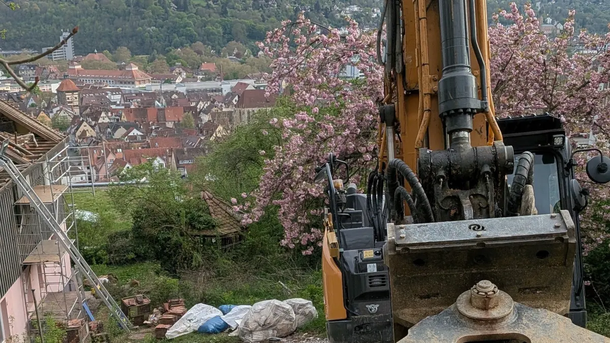 Esslingen - Abriss alter Häuser