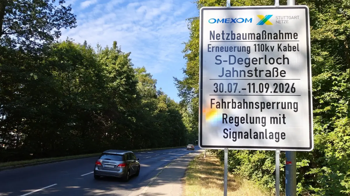 In der Jahnstraße in Degerloch werden Leitungen erneuert.