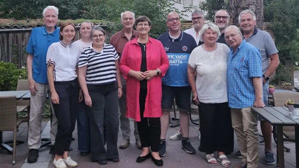 Die neue Calwer SPD-Chefin Saskia Esken inmitten ihres Vorstandsteams