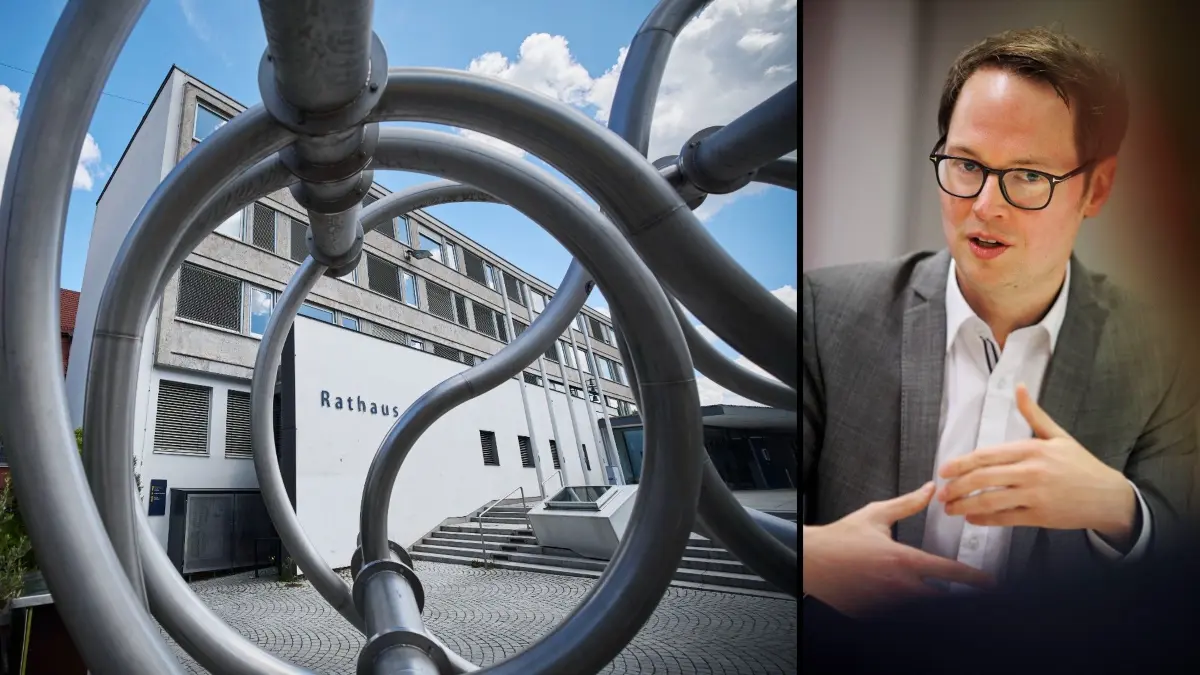 Rathaus Waiblingen und Sebastian Wolf, WN OB