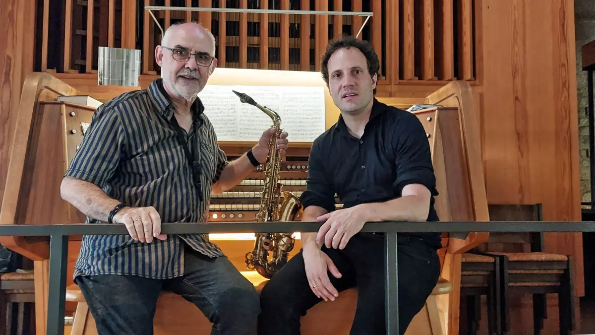 Orgelreihe Sindelfingen: Klaus Kreczmarsky (links) und Peter Schleicher