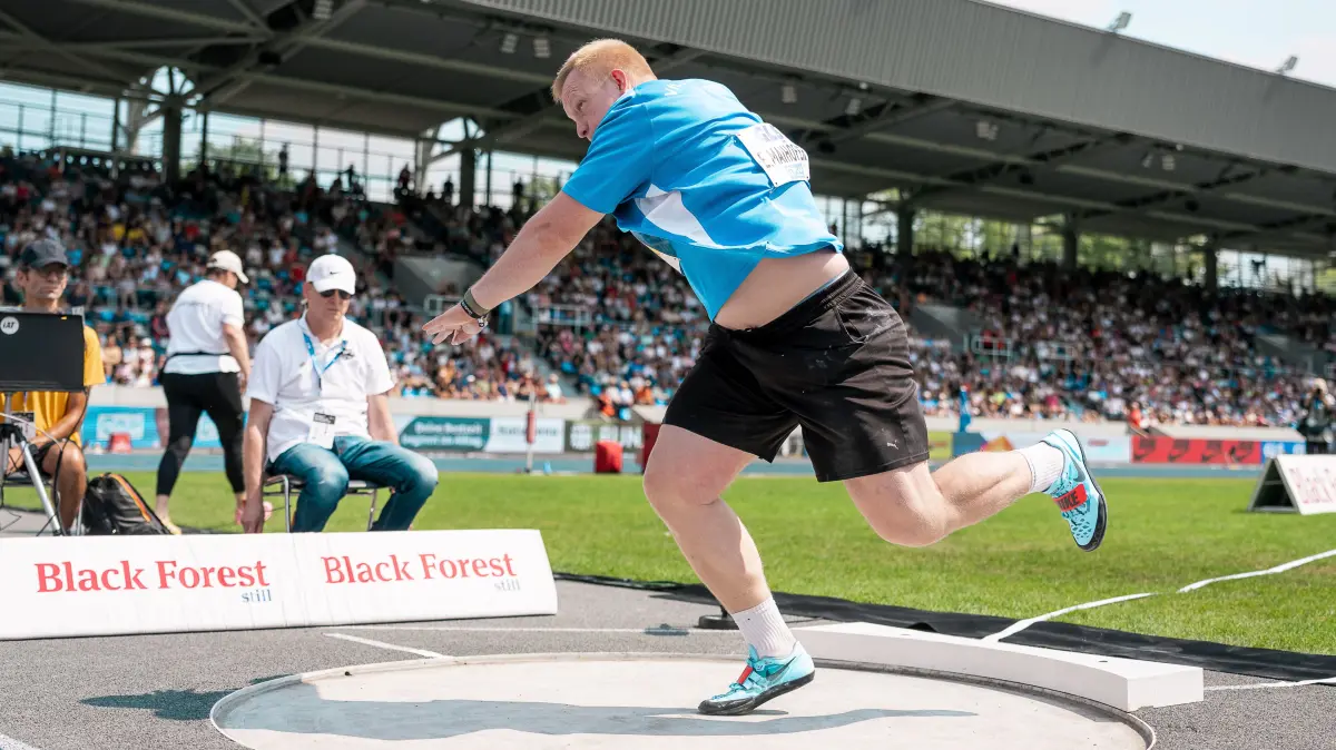 Maihoefer Eric (VfL Sindelfingen, Kugelstoss Maenner, 1514), GER, Leichtathletik, Athletics, Deutsche Meisterschaften, Die Finals, Wattenscheid, 25.07.2026,
Foto: Eibner-Pressefoto/Stefan Mayer