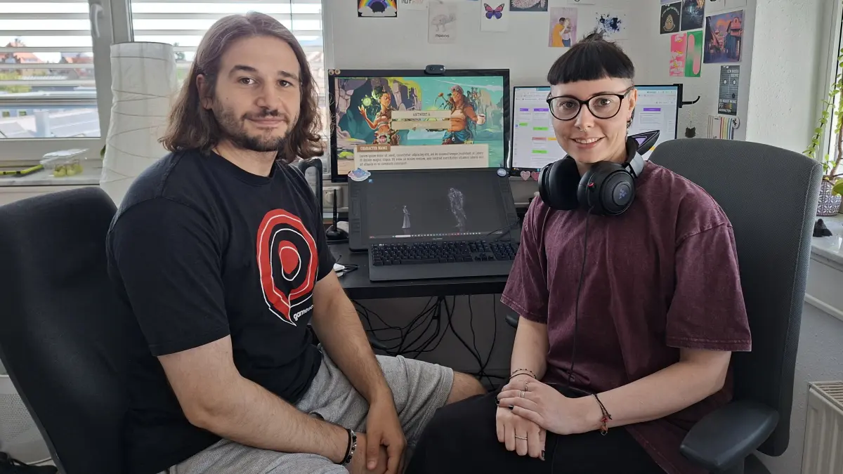Patrick Marcel Benito und Kyra Lukas wollen auf die Gefahren spieltypische Elemente aufmerksam machen.