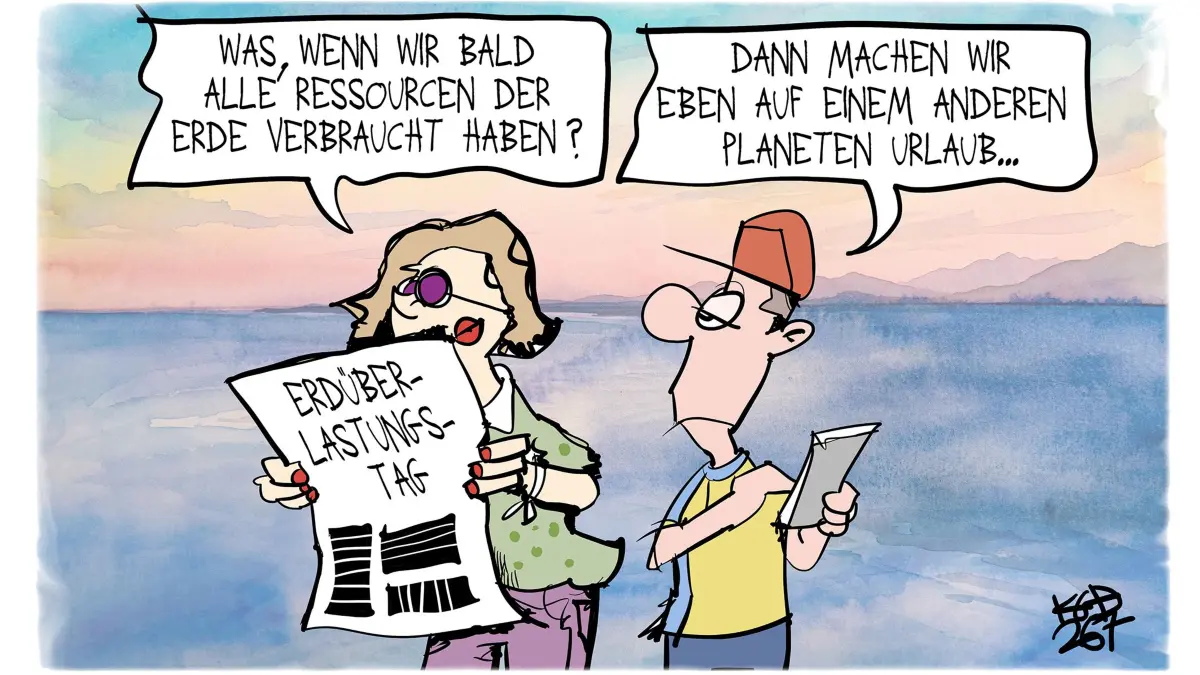 Karikatur des Tages_Erdüberlastung