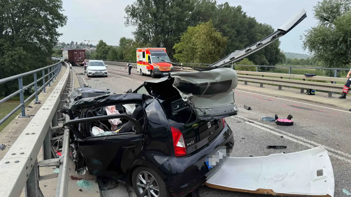 Tödlicher Unfall auf der Bundesstraße 312 bei Neckartailfingen